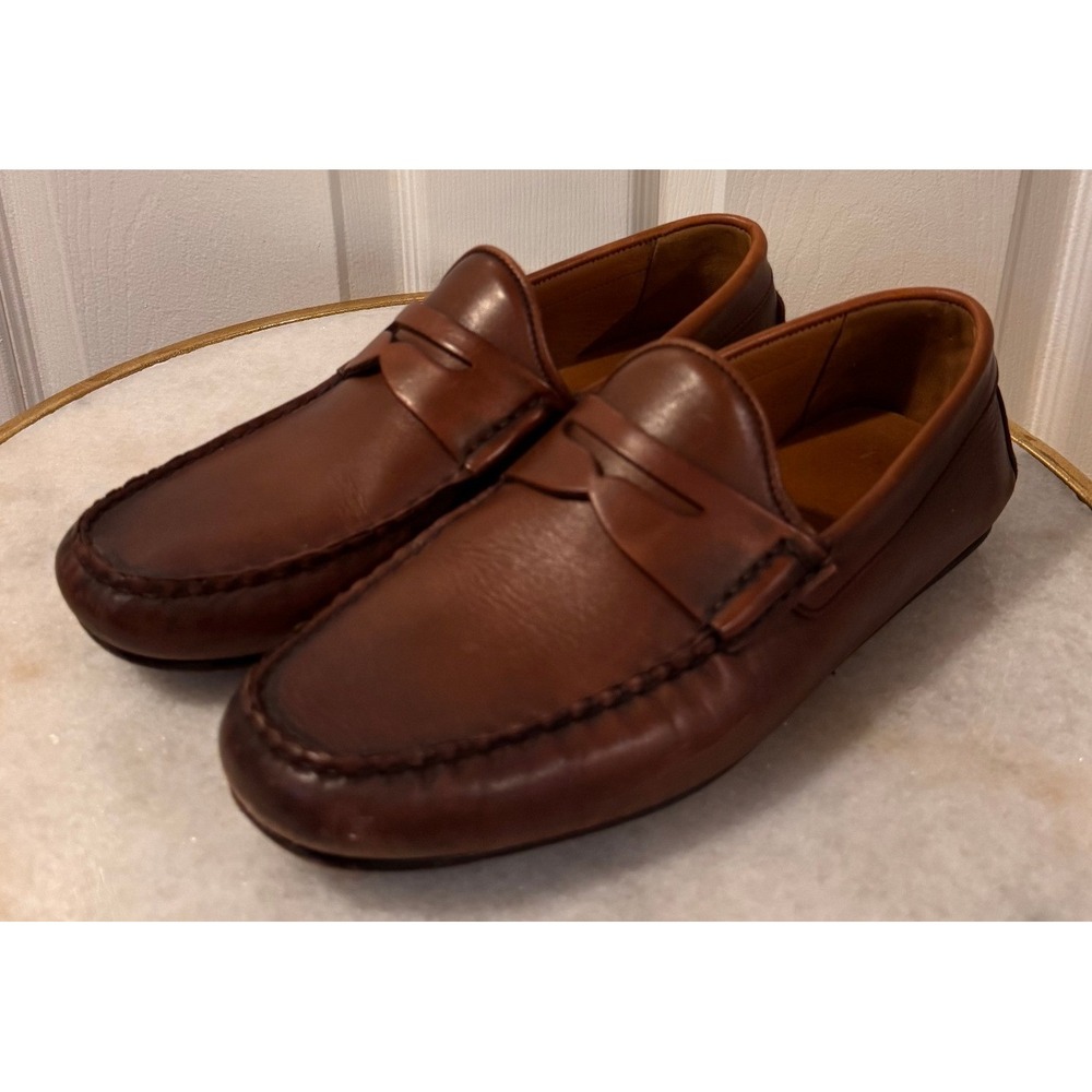 Allen Edmonds Mens Brown Leather Penny Driving Loafers SuperSport 10 D